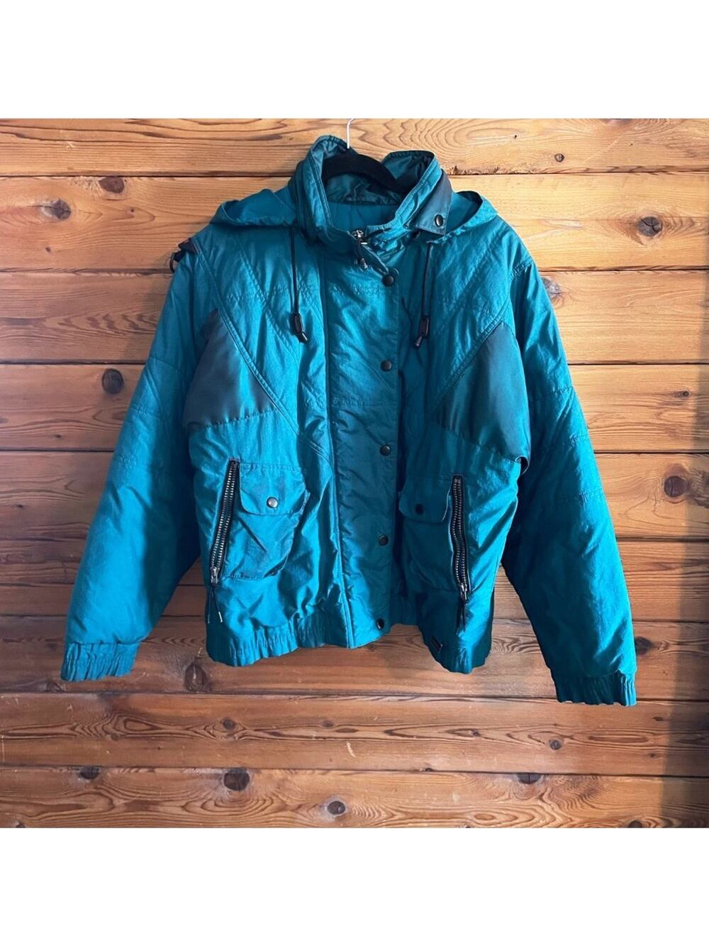 Vintage Mountain Goat 1990s ski jacket teal size large